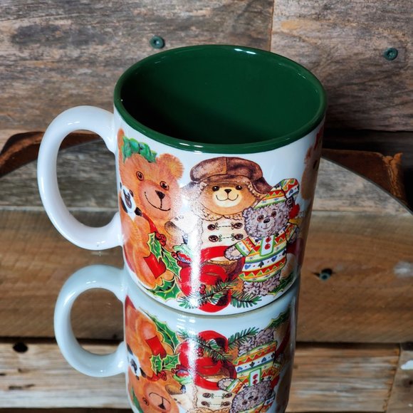 Kathy Rogers Christmas Mug - 1993 Beary Christmas  by Potpouri Designs - Picture 1 of 5